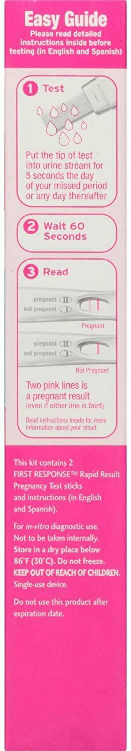 FIRST RESPONSE Rapid Result Result Pregnancy Test 2 Each(3pack)