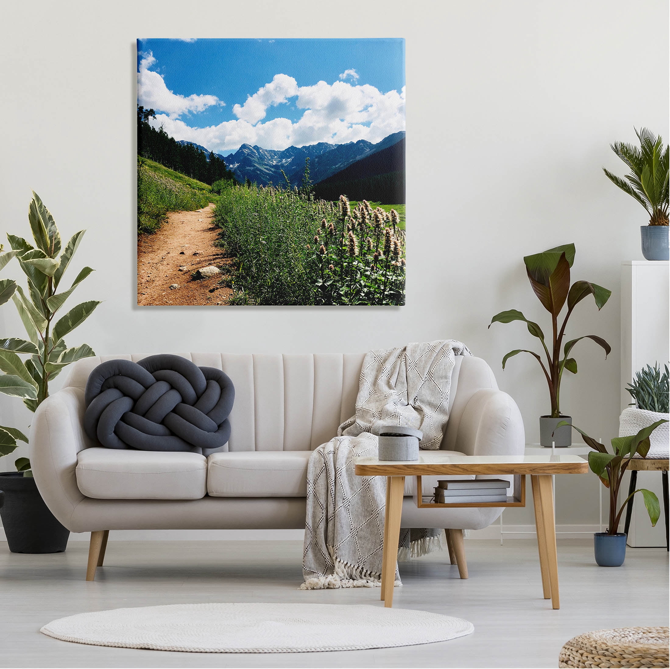 Stupell Industries Mountain Field Nature Path Photograph Gallery Wrapped Canvas Print Wall Art, Design by Anna Coppel