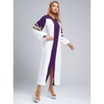 thumbnail image 3 of Jhaoyu Robe de Choeur Adulte pour Femmes Robe en Pulpit Fermeture Éclair Veste à Manches Longues Robe de Clergé Violet TTG, 3 of 7