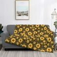 thumbnail image 2 of Naloa Vintage Plaid Sunflower Flannel Blankets - Thick and Warm Blanket for Winter, Soft Fuzzy Plush King Blanket for All Seasons40"x30", 2 of 6