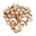 thumbnail image 4 of Anillo de flores,Anillo abierto Anillo de moda Anillo de flores ajustable,Anillo floral ajustable creativo simple,anillo de moda Declaración elegante Vintage Shinning,regalos del día de san, 4 of 8