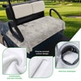 thumbnail image 5 of Golf Cart Seat Covers for 2 Seater, Gray Brown Soft Microfiber Cart Seat Towel Blanket, Vintage Shabby Texture Making Old Absorbent Breathable Non Slip Bench Seats Protector for Golf Course 51"x31", 5 of 9