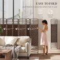 thumbnail image 4 of HOMCOM 5.6ft Folding Room Divider, Freestanding Privacy Screen for Bedroom, 4 of 10