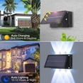 thumbnail image 5 of Lámpara de Pared Solar LED para Exteriores, Resistente A la Lluvia, Al Agua, para Jardín, Patio, Lámpara de Control de Luz Inteligente, Luz Solar Ajustable B, 5 of 5