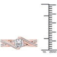 thumbnail image 4 of 1 Carat T.W. Diamond Criss-Cross Classic 14kt Rose Gold Engagement Ring, 4 of 5