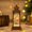 2024新款方灯镂空老人, variant on Enchanting Santa Claus Wind Lantern - Gold Square Christmas Decoration with Water Tree Design, Holiday Gift for Festive Ambiance, Tabletop Lantern for Indoor Use