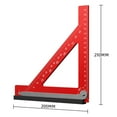 thumbnail image 3 of Adjustable Angle Horizontal Ruler 90 Degree Ruler Aluminum Alloy Triangle Ruler, 3 of 9
