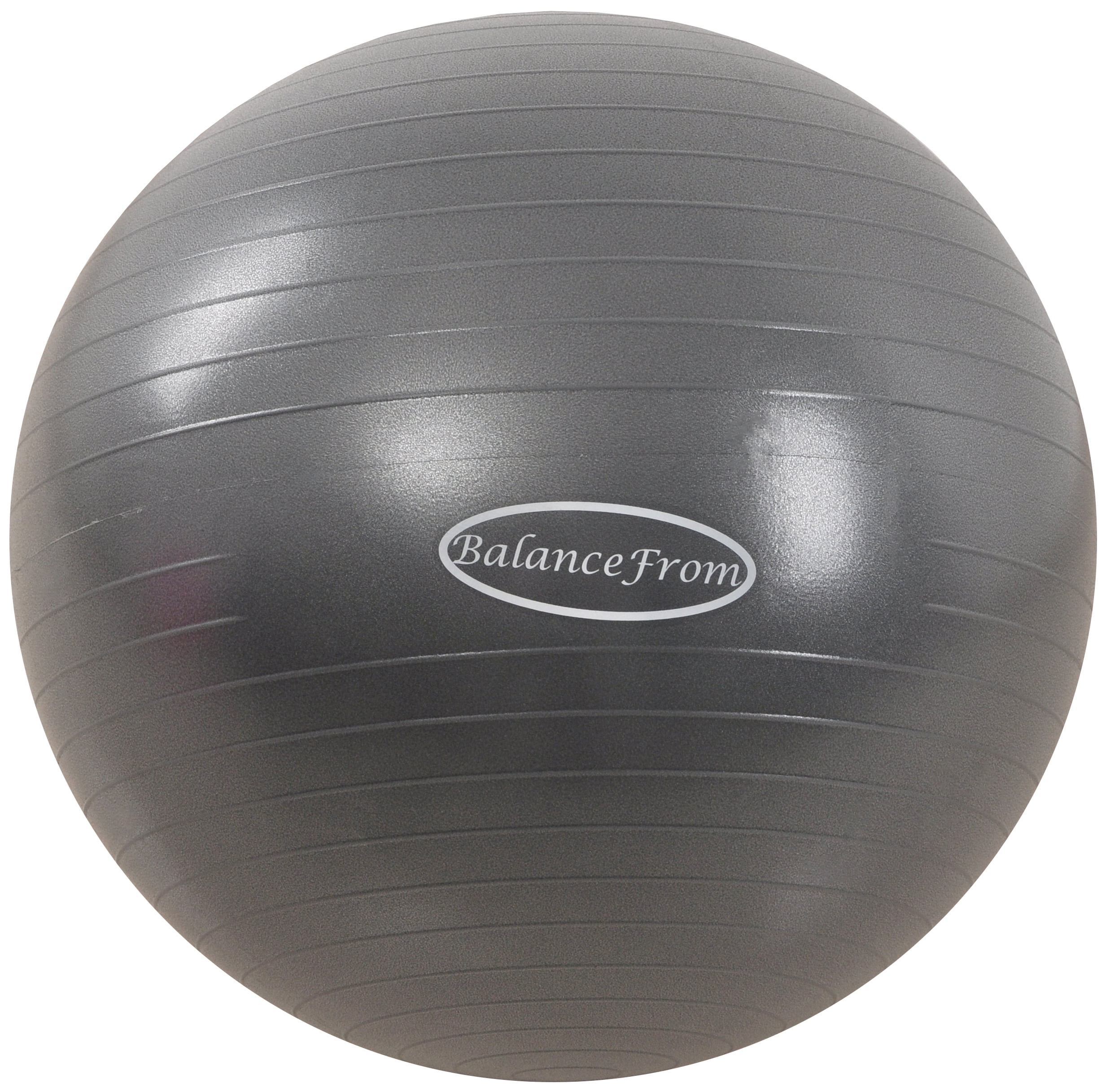 BalanceFrom Anti-Burst and Slip Resistant Exercise Ball Yoga Ball Fitness Ball Birthing Ball with Quick Pump 2,000-Pound Capacity 38-45cm, S, Gray 