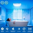 thumbnail image 3 of Bathroom Exhaust Fan with Bluetooth Speaker, 230 CFM 1.0 Sone Bathroom Exhaust Fan with Light, 3 Dynamic Light, 7 LED Color, 3 Color Temperatures, Nightlight, Music Sync, Remote, 3 of 9
