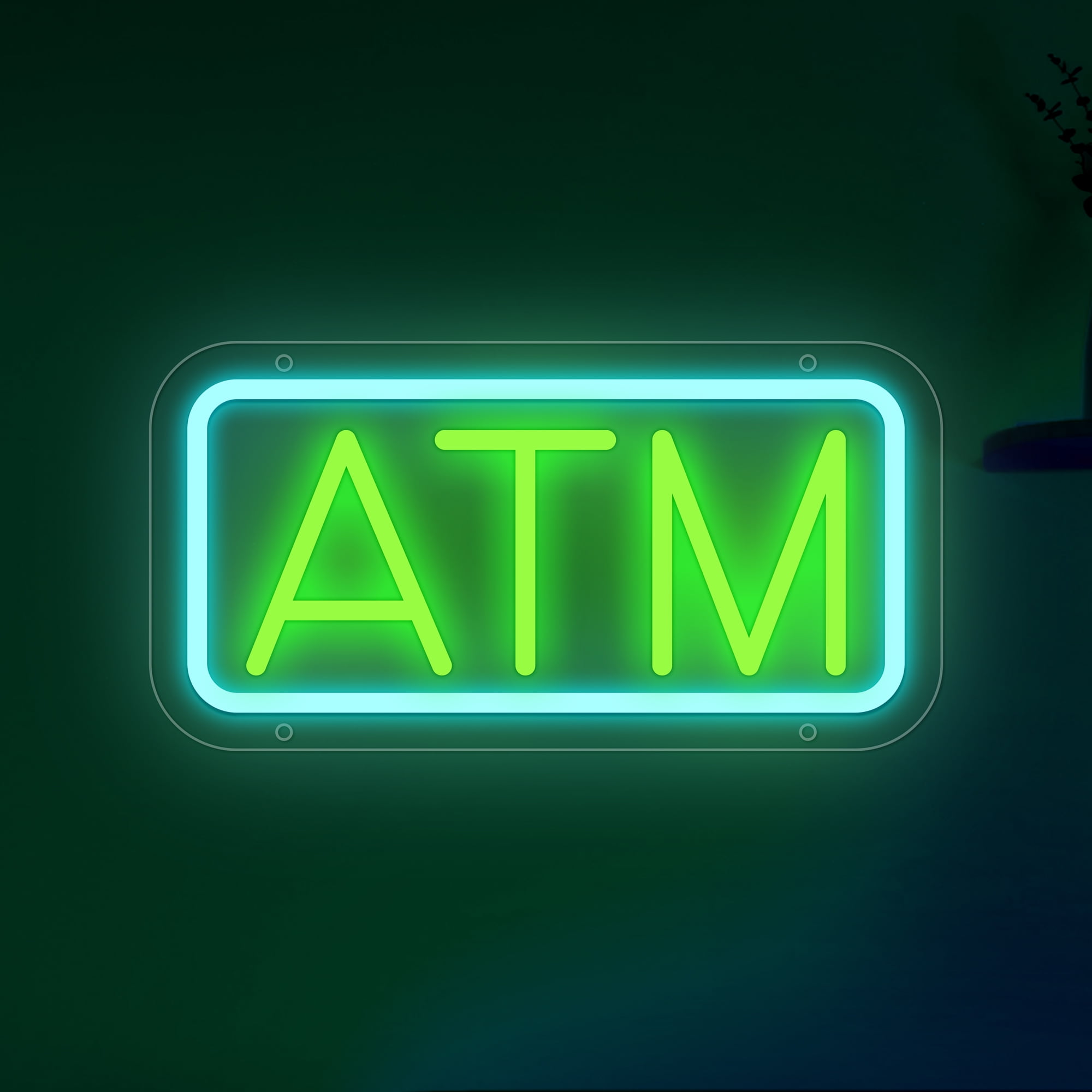 ATM Neon Sign, ATM Led Signs for Wall Decor, Dimmable Neon Light Sign for Bank, Bedroom, Game Room, Kids Room, Bar Decoration, Dimmable USB Powered Light Up Signs for Party Decor