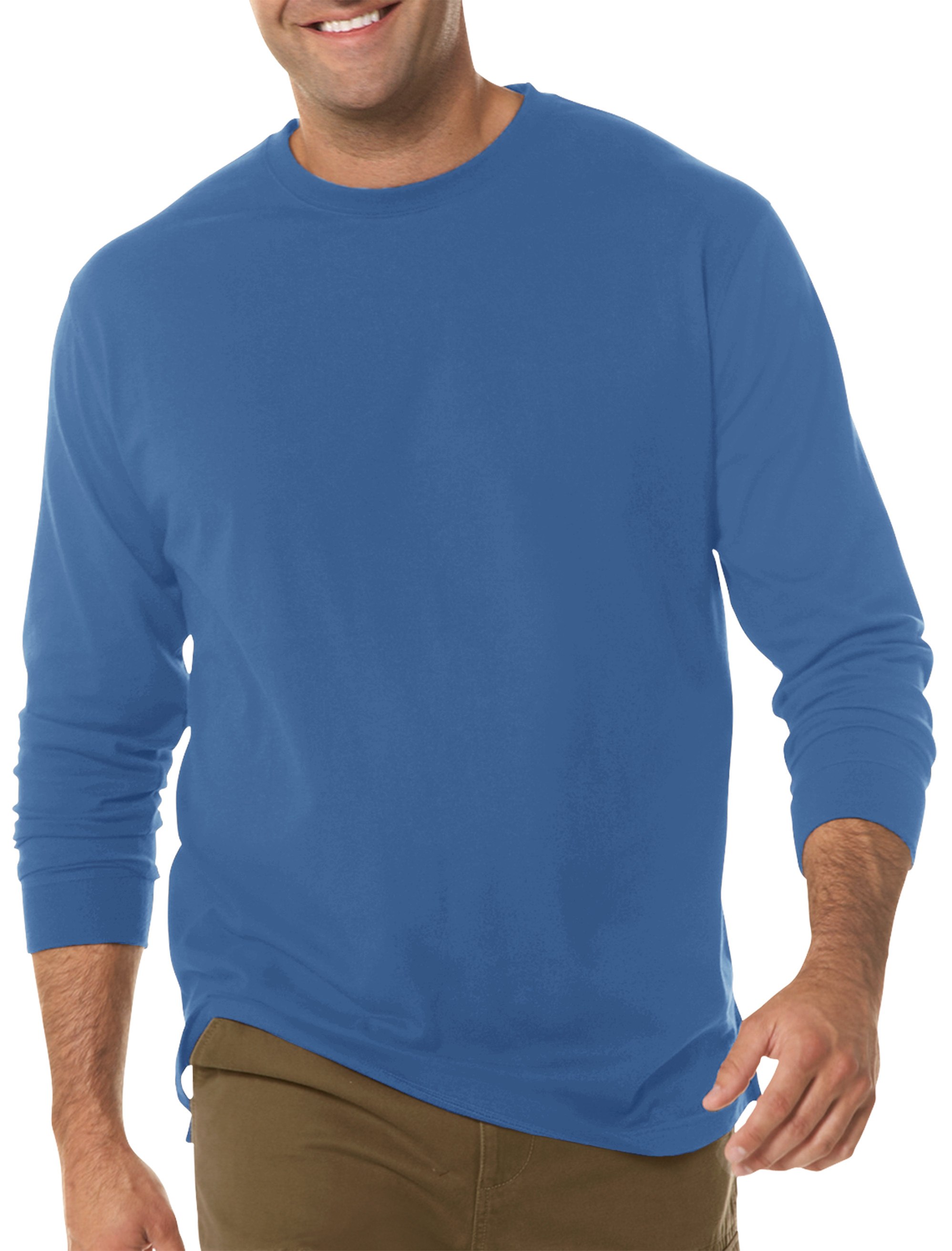 Bay by DXL Big Tall Men's No-Pocket Long-Sleeve Tee Shirt, Navy, 5XLT - Walmart.com