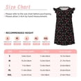 thumbnail image 3 of Balery Love Valentine's skull Camisón de princesa para niñas, pijama de algodón con mangas abullonadas, suave y bonito.-Small, 3 of 6