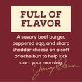 thumbnail image 6 of Jimmy Dean Protein Breakfast, Burger, Egg, Cheese Brioche, Fully Cooked Frozen Sandwiches, 2 Count, 6 of 17