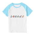 thumbnail image 1 of RXIRUCGD 2025 Vêtements d'Été pour Enfants Tout-Petits Garçons Filles Mode Mignon Col Rond Imprimé Manches Courtes Haut, 1 of 7