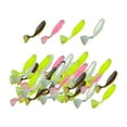 thumbnail image 3 of 30x Señuelos de pesca ondulados, gusanos de pesca, regalos portátiles suaves, señuelos de pesca, señuelos oscilantes para trucha Walleye de, 3 of 8