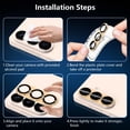 thumbnail image 6 of CASEFIV for Samsung Galaxy S26 Plus Camera Lens Protector Tempered Glass Camera Cover,9H Hardness Aluminum Metal Lens Film,Anti-Scratch Strong Stickiness Case Friendly,1 Pack Gold, 6 of 8