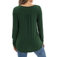 thumbnail image 5 of FOLUNSI Women's Plus Size Tops Long Sleeve Lace Pleated Blouses Tunic Tops New Arrivals M-4XL, 5 of 6