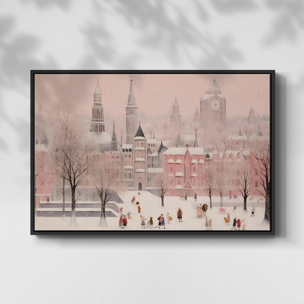 Vintage Landscape-CLXVIII By Wexford Home Framed in Black Wood Gallery Wrapped Canvas 27 in. x 41 in.