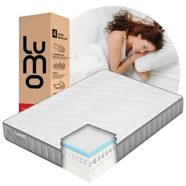 Colchon Matrimonial 18cm Premium Memory Foam Transpirable Capas