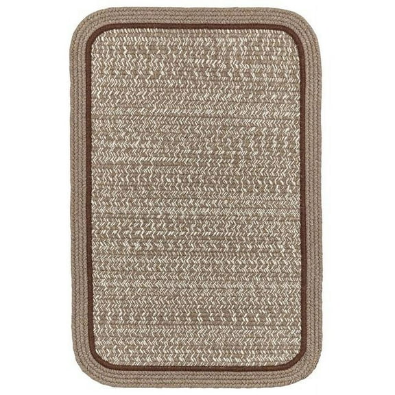 Rhody Rug CC38R024X036S 2 x 3 ft. Casual Comfort Mocha Banded Braided Rug, Rectangle
