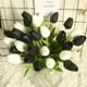 thumbnail image 2 of Bearachild Mini flor artificial, lirio único, tulipán, flor monarca, flor falsa de PU, decoración para el hogar y la Oficina, decoración para Flores artificiales negro Bearachild HA6563-03B, 2 of 6