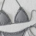 thumbnail image 6 of vigerkar Women Ruffle Trim Triangle Bikini Sets Halter String 2 Piece Swimsuits High Cut Bathing Suits (Black, M), 6 of 9