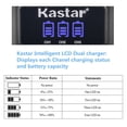 thumbnail image 4 of Cargador de batería con 3 baterías Kastar para Sony NP-BX1, 4 of 5
