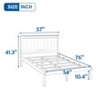 thumbnail image 6 of SESSLIFE Full Platform Bed Frame with Headboard, Wood Slat Support, Mattress Foundation, No Box Spring Needed, Easy Assembly, Espresso, 6 of 8