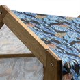 thumbnail image 5 of Jaguar Pet House, Animals with Blue Tropical Leaves Hawaiian Jungle Design Exotic Flora and Fauna, Outdoor & Indoor Portable Dog Kennel with Pillow and Cover, 5 Sizes, Multicolor, by Ambesonne, 5 of 5