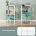 thumbnail image 4 of M MZG 3 Tier Shelf Metal Storage Shelves Wire Rack Closet Organizers with Wheel for Garage Kitchen Bathroom Laundry White 11.8" D x 17.7" W x 29.8" H, 4 of 7