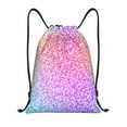 thumbnail image 1 of Xecao Colorful Glitters Pattern Sports Drawstring Backpack - String Swim Gym Bag with Wet Proof Pocket for Women&Men-Small, 1 of 6