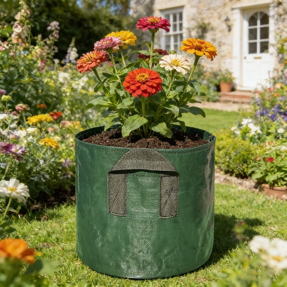 Kieccall Plastic Grow Bags Round Planter Containers for Vegetables Flowers Tree Planting Gift