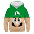 thumbnail image 1 of Ropa infantil con estampado creativo de Super Mario, sudadera informal de calle para hermano, sudadera deportiva para exteriores, sudadera con capucha para hermano de 2 a 14 años, 1 of 5