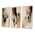 thumbnail image 3 of Designart "Mindful Abstraction in Brown III" Abstract Framed Wall Art Set Of 3 - Brown Abstract Frame Gallery Wall Set For Home Decor, 3 of 7