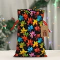 thumbnail image 5 of Xecao Rainbow Colorful Maple Leaves Print Burlap Gift Bags with Drawstring and Gift Tags, Gift Bags, Burlap Bags, Jute Bags for Party, Christmas, DIY Craft Bags-Medium, 5 of 9