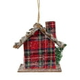 thumbnail image 3 of Northlight Plaid and Pine Needle Rustic Cabin Christmas Ornament - 4.25" - Red and Brown, 3 of 5