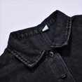 thumbnail image 5 of Chaqueta con Capucha Gibobby para Mujer Top Vaquero de Manga Larga Vintage Versátil Negro XL, 5 of 5