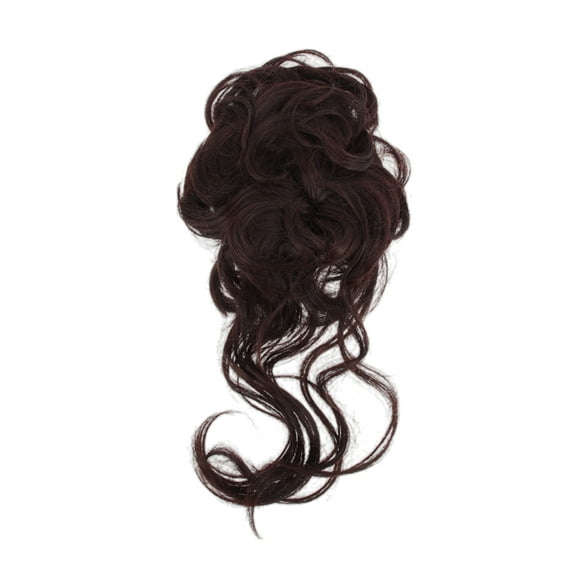 Unique Bargains 1 Pc Nature Long Hair Wig hair clip for Women 9.84inch Dark Brownish Red