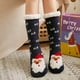 thumbnail image 1 of Calcetines antideslizantes para mujer, ciervos de Santa, forro de vellón grueso, medias de Navidad MABOTO Azul, 1 of 7