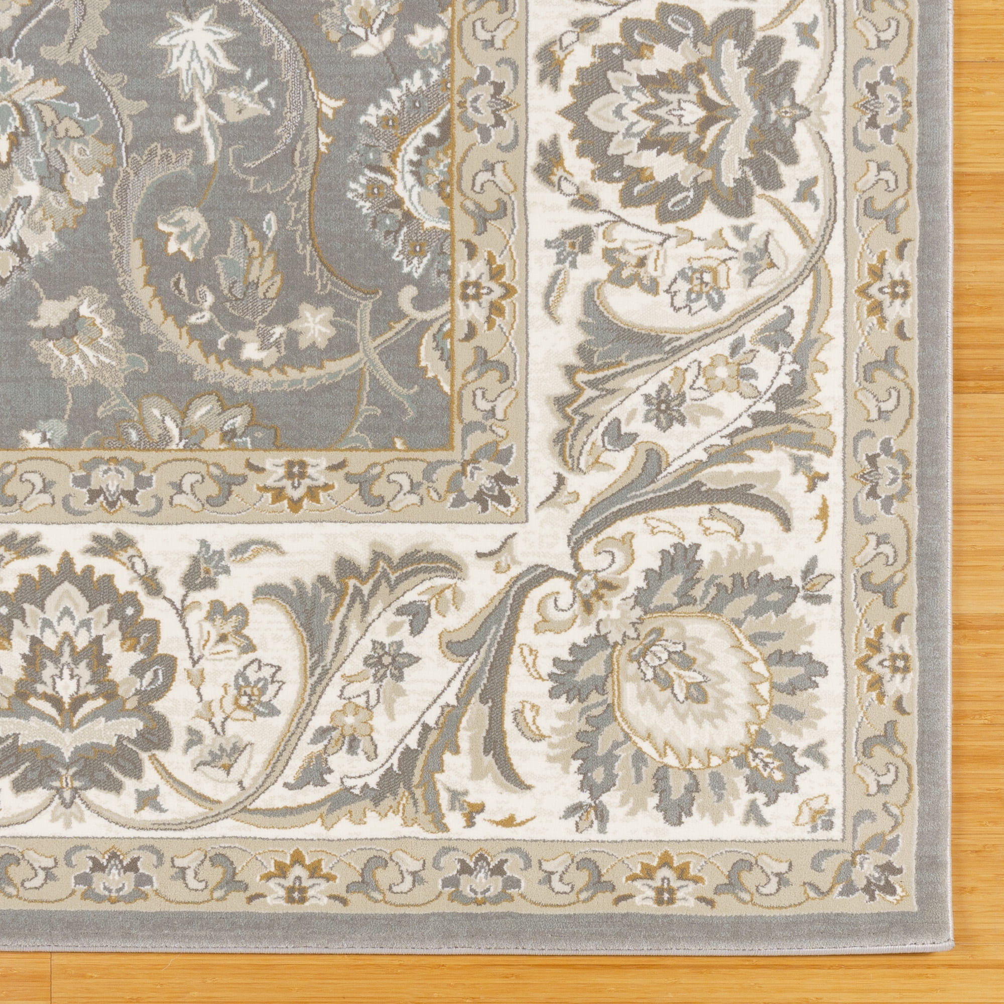 Gertmenian Majestic Croft Traditional Floral Gray Indoor Area Rug, 9x13