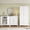 1pc-White-32"H, variant on NadooLite White Metal Storage Cabinet with Adjustable Shelves, 2 Doors, Multi-Use Organizers and Storage Garage,Dining,Bath,Laundry,Pantry, 32"H