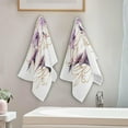 thumbnail image 4 of Dreamtimes Birds Flowers Valentines Bath Hand Towels 2 PCS, Ultra Soft and Highly Absorbent, Watercolor Floral Heart Decorative Fingertip Face Towel for Home, Bathroom, Kitchen, 28.3"x14.4", 4 of 5