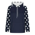 thumbnail image 6 of Womens Hoodies Jacket Plus Size Womens Sweatshirts and Hoodies Women's Color Blocked Fashionable Loose Casual Long Sleeved Pocket Hooded Sweatshirt Top, 6 of 6
