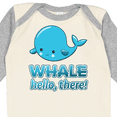 thumbnail image 4 of Inktastic Whale, Hello There Boys or Girls Long Sleeve Baby Bodysuit, 4 of 5