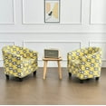 thumbnail image 2 of CJC Printed Club Chair Slipcover, 2 Piece Barrel Chair Covers Stretch Tub Chair Slipcover Armchair Sofa Cover Couch Furniture Protector for Living Room, 2 of 9