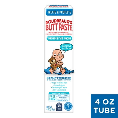 UPC: 0362103000142 | Boudreaux s Butt Paste for Sensitive Skin Diaper Rash Cream  Ointment for Baby  4 oz Tube