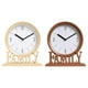 thumbnail image 1 of 2 relojes de mesa decorativos familiares, fáciles de leer, sin tictac marrón beis, 1 of 9