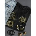 thumbnail image 3 of Sun And Moon Icons Shaped T-Shirt Women -Smartprints Designs, Female Medium, 3 of 4