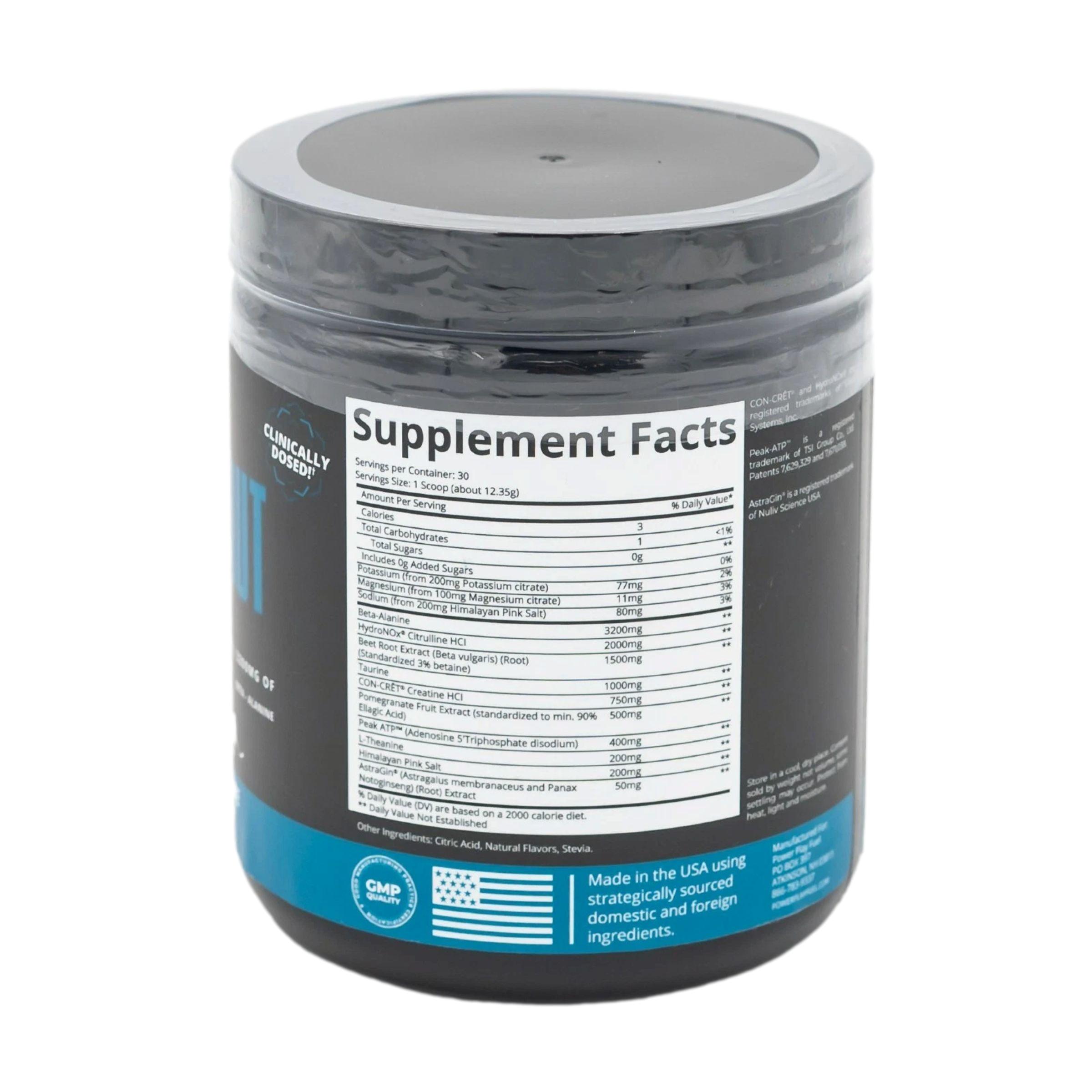 Power Play Fuel Stim Free Hydrating Pre-Workout Powder - Blueberry Pomegranate