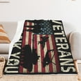 thumbnail image 4 of Veterans Day 50”x40” Blanket Veteran Soft Comfortable Plush Upholstery Home Sofa Bed Multi Size., 4 of 5